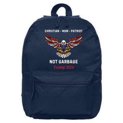 Garbage Donald Trump Maga Republican Mom Christian Patriot 16 in Basic Backpack