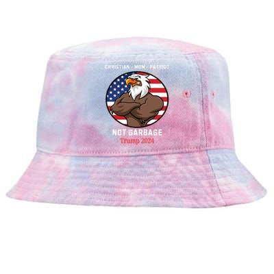 Garbage Donald Trump Maga Republican Mom Christian Patriot Tie-Dyed Bucket Hat