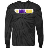 Girl Dad Tribute Memorial # Girl Dad Distressed Tie-Dye Long Sleeve Shirt