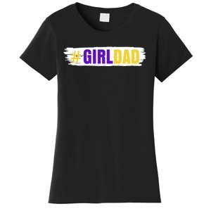 Girl Dad Tribute Memorial # Girl Dad Distressed Women's T-Shirt