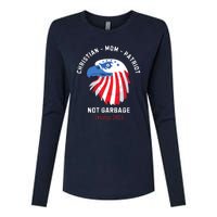 Garbage Donald Trump Maga Republican Mom Christian Patriot Womens Cotton Relaxed Long Sleeve T-Shirt