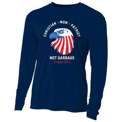 Garbage Donald Trump Maga Republican Mom Christian Patriot Cooling Performance Long Sleeve Crew