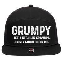 Grumpy Definition Tee Like A Regular Grandpa Only Cooler 7 Panel Mesh Trucker Snapback Hat