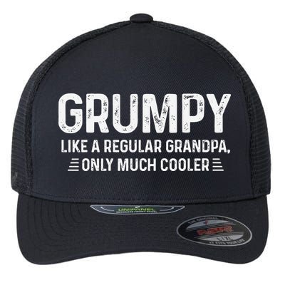 Grumpy Definition Tee Like A Regular Grandpa Only Cooler Flexfit Unipanel Trucker Cap