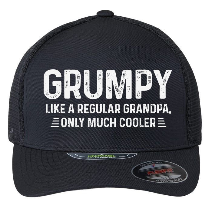 Grumpy Definition Tee Like A Regular Grandpa Only Cooler Flexfit Unipanel Trucker Cap