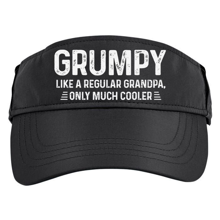 Grumpy Definition Tee Like A Regular Grandpa Only Cooler Adult Drive Performance Visor