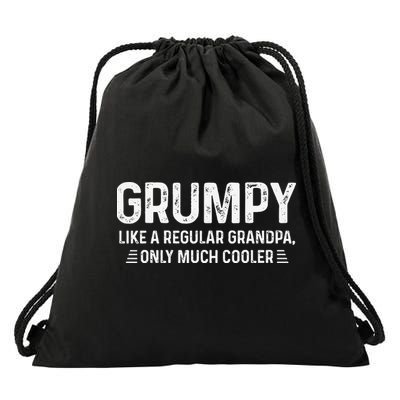 Grumpy Definition Tee Like A Regular Grandpa Only Cooler Drawstring Bag