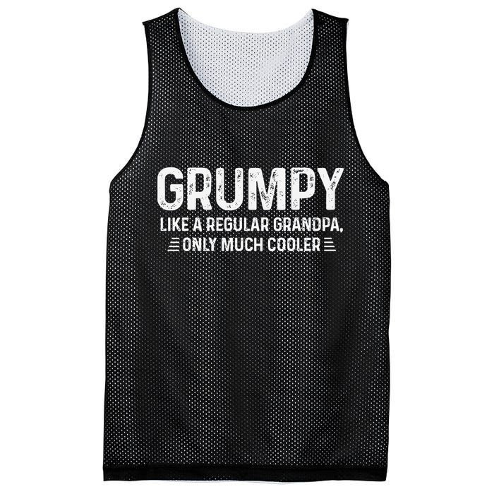 Grumpy Definition Tee Like A Regular Grandpa Only Cooler Mesh Reversible Basketball Jersey Tank