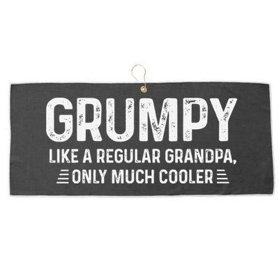 Grumpy Definition Tee Like A Regular Grandpa Only Cooler Large Microfiber Waffle Golf Towel
