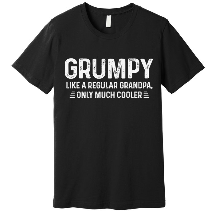 Grumpy Definition Tee Like A Regular Grandpa Only Cooler Premium T-Shirt
