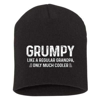 Grumpy Definition Tee Like A Regular Grandpa Only Cooler Short Acrylic Beanie