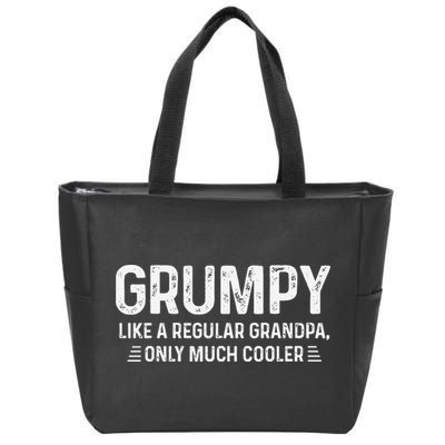 Grumpy Definition Tee Like A Regular Grandpa Only Cooler Zip Tote Bag