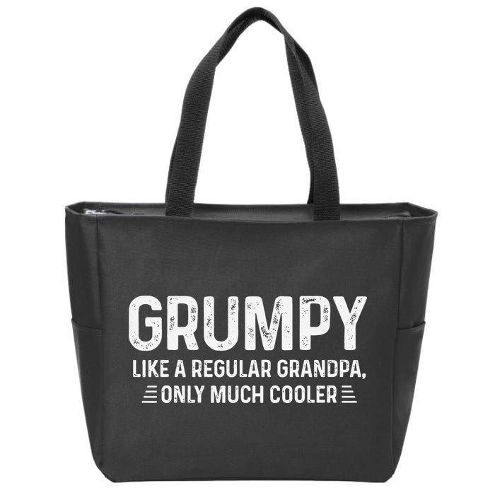 Grumpy Definition Tee Like A Regular Grandpa Only Cooler Zip Tote Bag