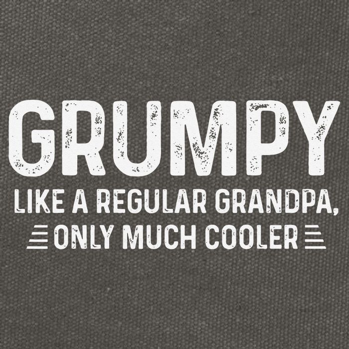 Grumpy Definition Tee Like A Regular Grandpa Only Cooler Cotton Canvas Backpack