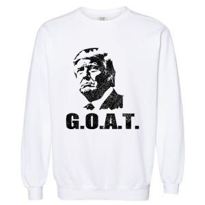 Goat Donald Trump 2024 Election Patriotic Political Humor Garment-Dyed Sweatshirt