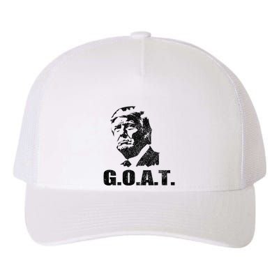 Goat Donald Trump 2024 Election Patriotic Political Humor Yupoong Adult 5-Panel Trucker Hat