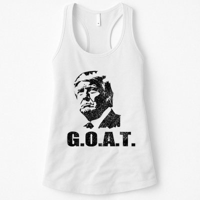 Goat Donald Trump 2024 Election Patriotic Political Humor Womens Tank Top