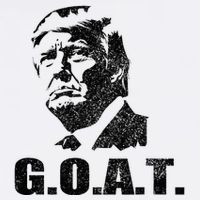 Goat Donald Trump 2024 Election Patriotic Political Humor Cropped Pullover Crew