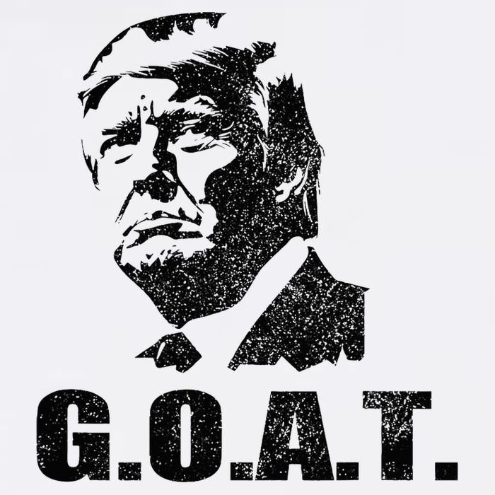 Goat Donald Trump 2024 Election Patriotic Political Humor Cropped Pullover Crew