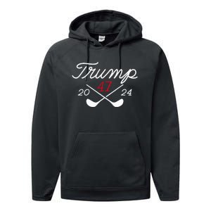 Golf Donald Trump 47 2024 Performance Fleece Hoodie