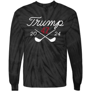 Golf Donald Trump 47 2024 Tie-Dye Long Sleeve Shirt