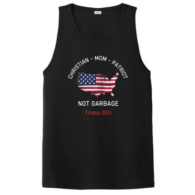 Garbage Donald Trump Maga Republican Mom Christian Patriot PosiCharge Competitor Tank