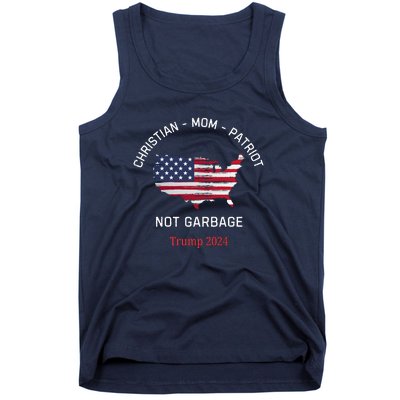 Garbage Donald Trump Maga Republican Mom Christian Patriot Tank Top