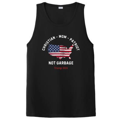 Garbage Donald Trump Maga Republican Mom Christian Patriot PosiCharge Competitor Tank