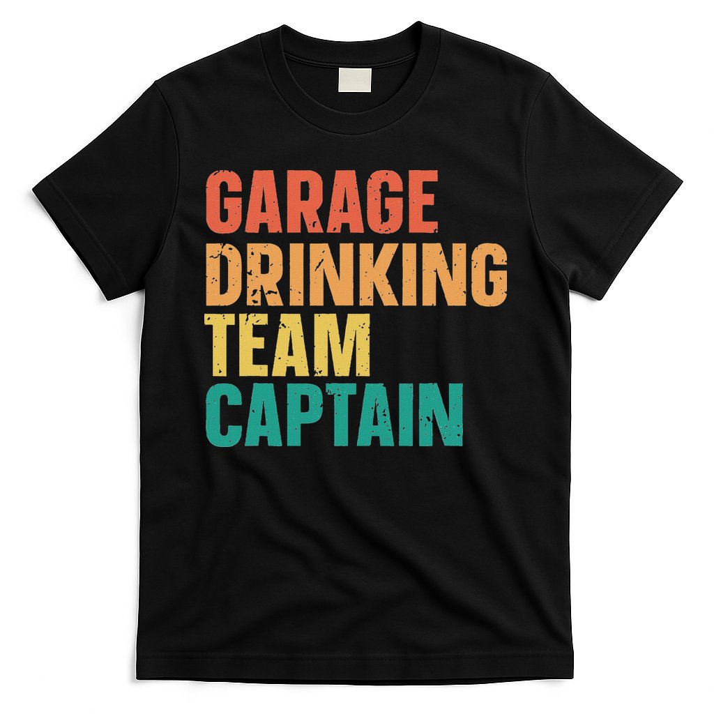 Garage Drinking Team Captain Retro Vintage T-Shirt