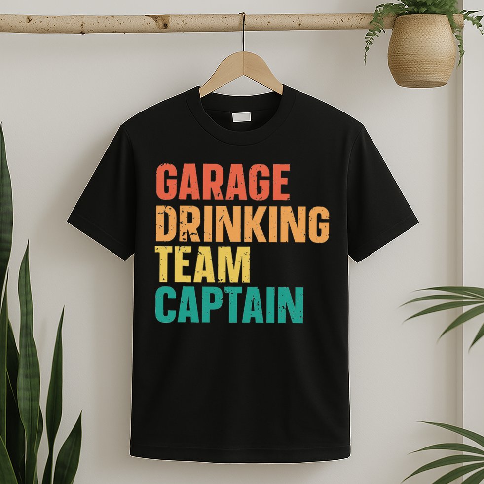 Garage Drinking Team Captain Retro Vintage T-Shirt