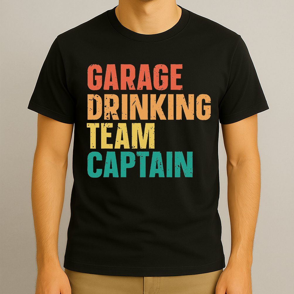 Garage Drinking Team Captain Retro Vintage T-Shirt