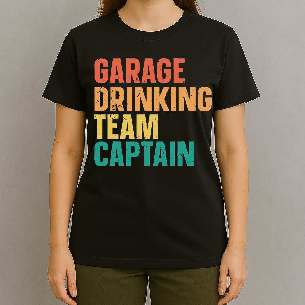 Garage Drinking Team Captain Retro Vintage T-Shirt