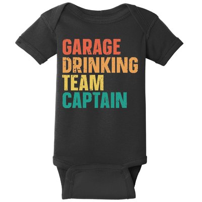 Garage Drinking Team Captain Retro Vintage Baby Bodysuit