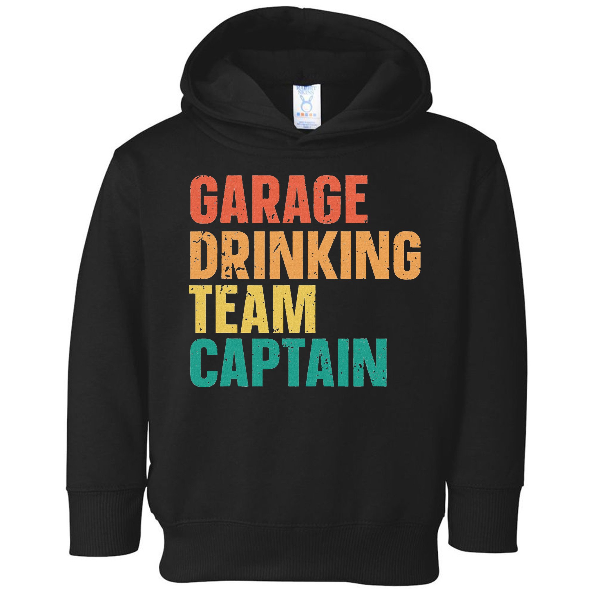 Garage Drinking Team Captain Retro Vintage Toddler Hoodie
