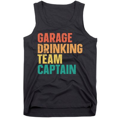 Garage Drinking Team Captain Retro Vintage Tank Top