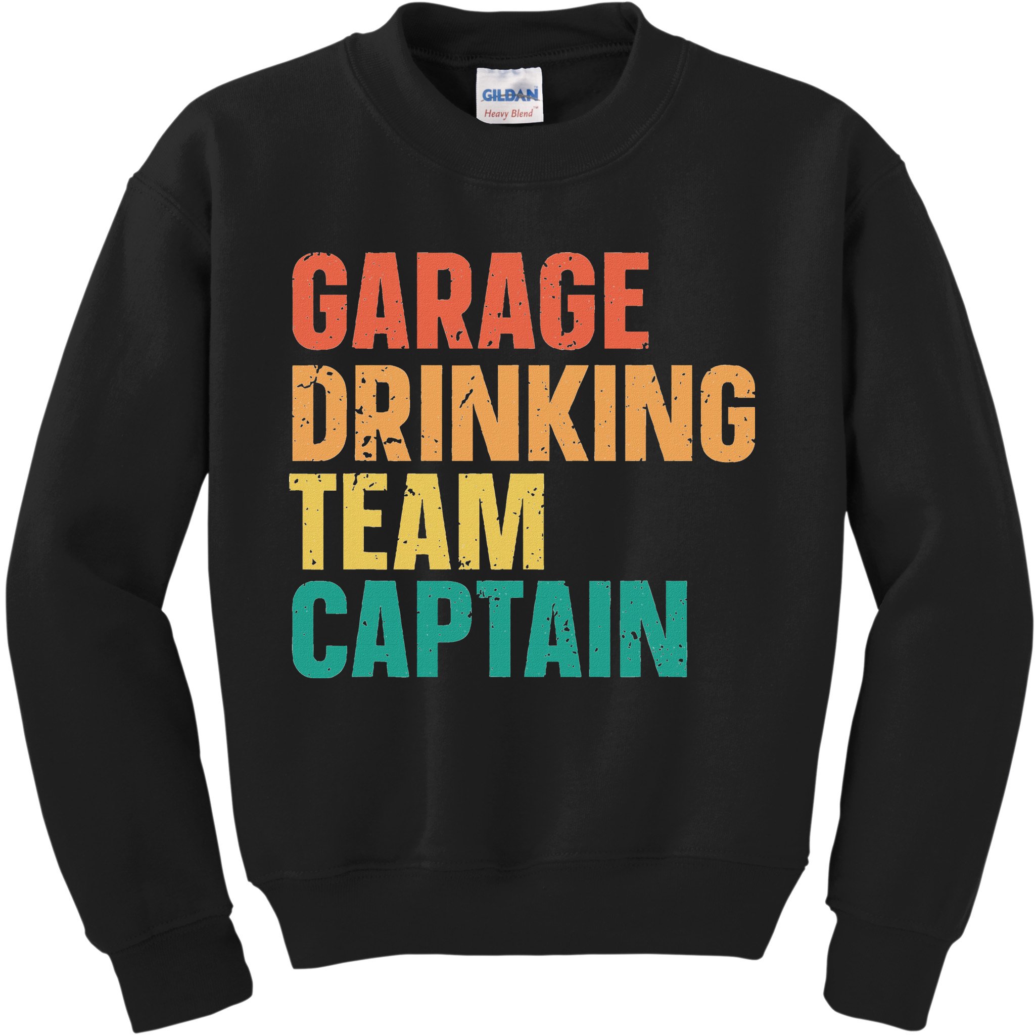 Garage Drinking Team Captain Retro Vintage Kids Sweatshirt