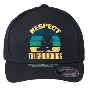 Groundhog DayRespect The Groundhog Flexfit Unipanel Trucker Cap