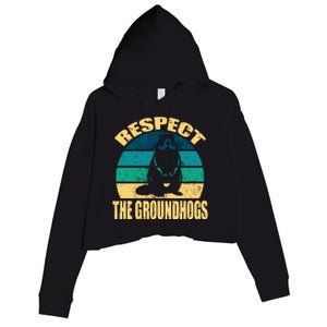 Groundhog DayRespect The Groundhog Crop Fleece Hoodie