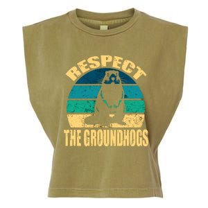 Groundhog DayRespect The Groundhog Garment-Dyed Women's Muscle Tee