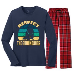 Groundhog DayRespect The Groundhog Women's Long Sleeve Flannel Pajama Set 