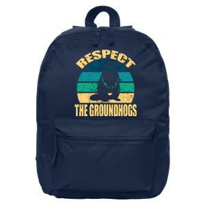 Groundhog DayRespect The Groundhog 16 in Basic Backpack