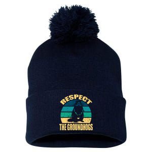 Groundhog DayRespect The Groundhog Pom Pom 12in Knit Beanie