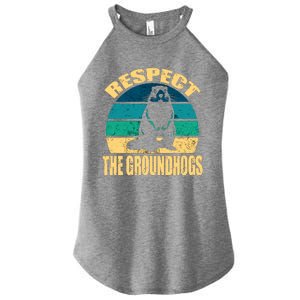 Groundhog DayRespect The Groundhog Women's Perfect Tri Rocker Tank