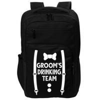 Grooms Drinking Team Funny Wedding Suit Impact Tech Backpack