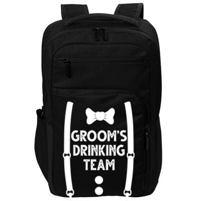 Grooms Drinking Team Funny Wedding Suit Impact Tech Backpack