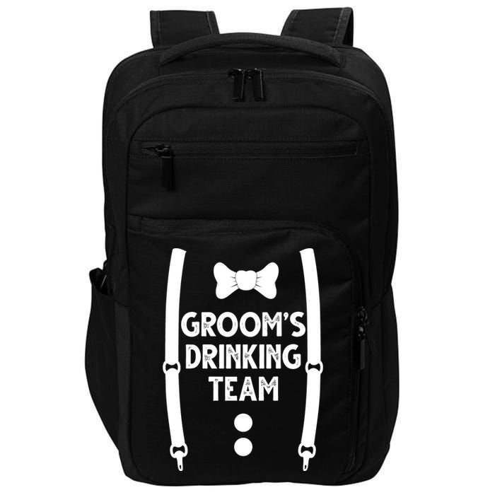 Grooms Drinking Team Funny Wedding Suit Impact Tech Backpack