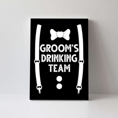 Grooms Drinking Team Funny Wedding Suit Canvas