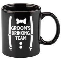 Grooms Drinking Team Funny Wedding Suit 11oz C Handle Ceramic Mug
