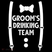 Grooms Drinking Team Funny Wedding Suit Premium T-Shirt