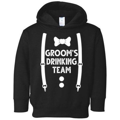 Grooms Drinking Team Funny Wedding Suit Toddler Hoodie